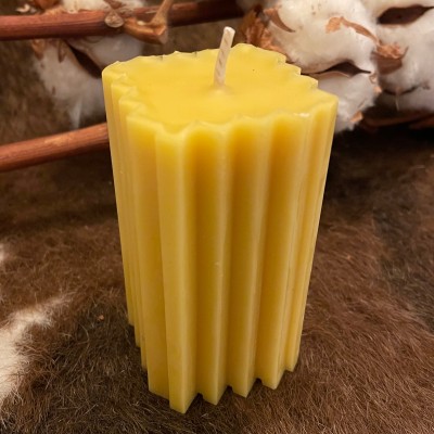 HotStar Candle in Pure Natural Beeswax 44x44x75h mm Made in Italy