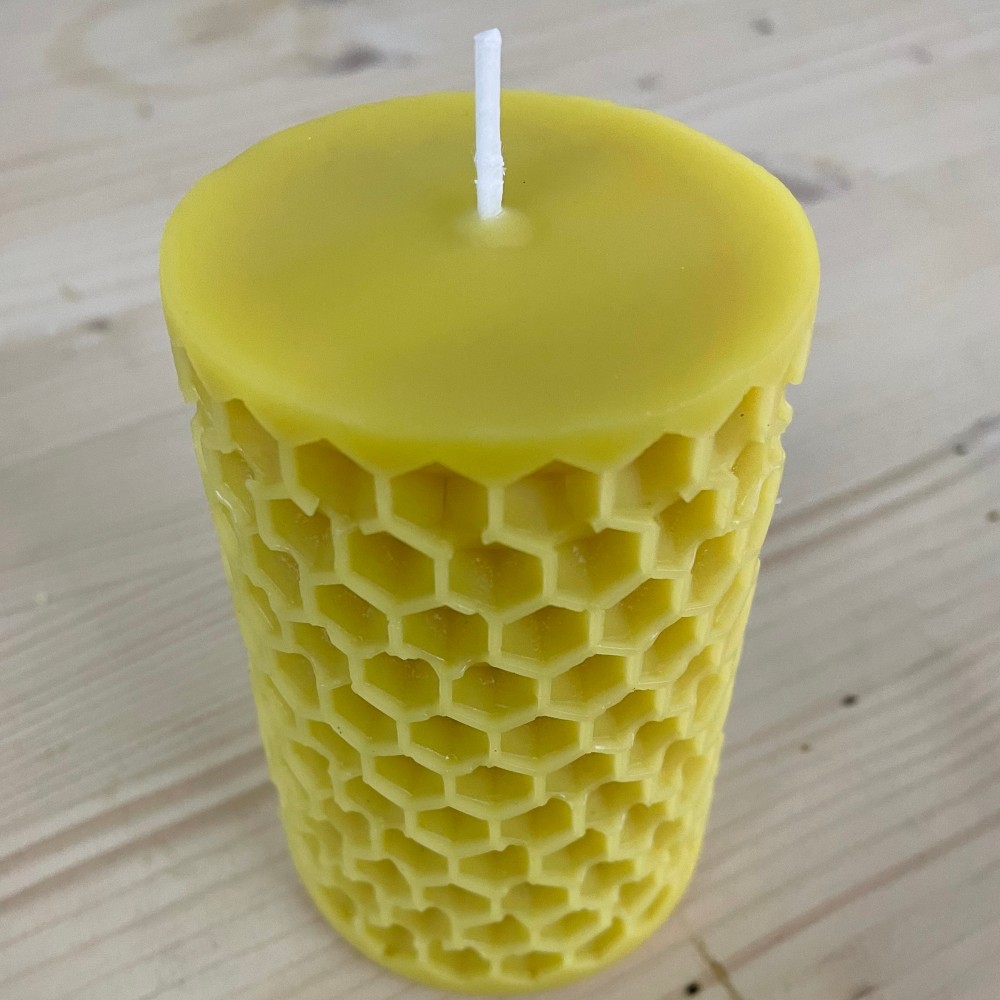 HotStar 4Pcs Candle in Pure Natural Beeswax Hive 60x100 mm Made in Italy