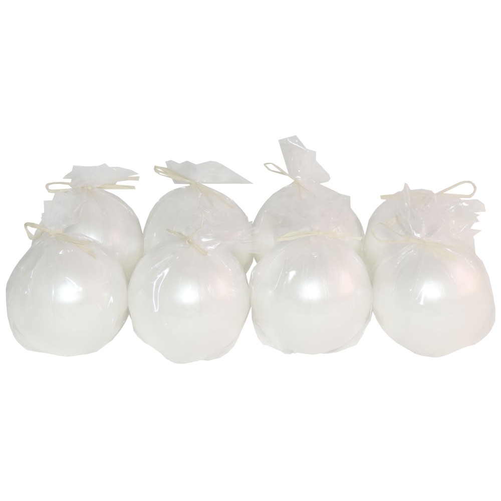 HotStar Metallic Pearl Candles 8 Pcs Burning 28 Hours d80 mm Unscented