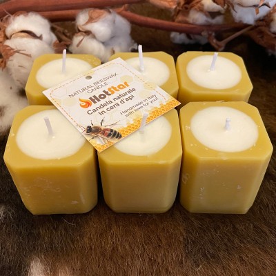 HotStar 6Pcs BeeHappy Neutral Candles Beeswax + Soy Wax