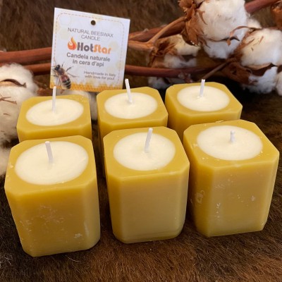HotStar 6Pcs BeeHappy Neutral Candles Beeswax + Soy Wax