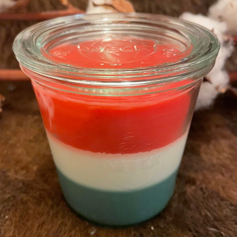 HotStar ITALY Flag | Candle in Pure Soy Wax | Burning 35-45 Hours Each in WECK glass | Scented Citrus