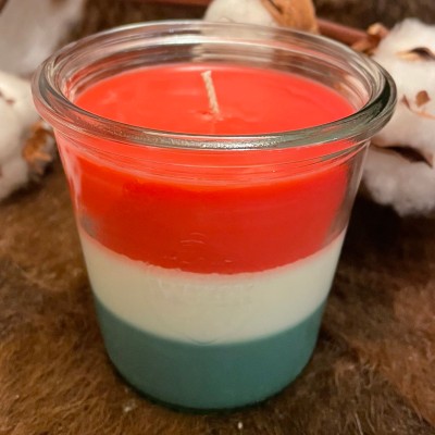 HotStar ITALY Flag | Candle in Pure Soy Wax | Burning 35-45 Hours Each in WECK glass | Scented Citrus