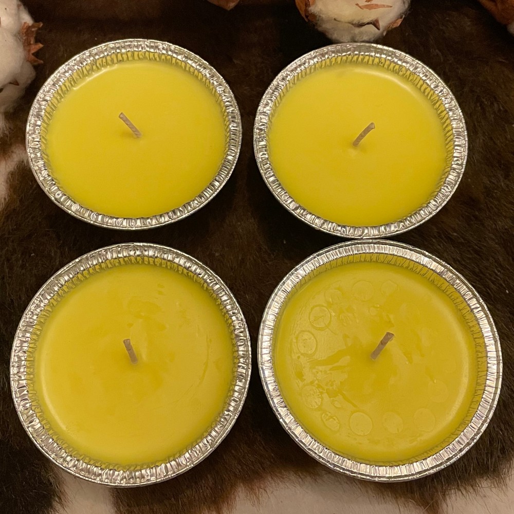 HotStar 4 Pieces | Candles in Pure Soy Wax, CITRONELLA Scented| Burning 20 Hours Each | ALU-PACK | Size mm60x85x36