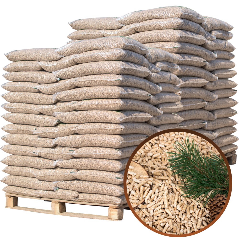 Fir Pellets 2 Pallets of 70 Bags of 15Kg (140 Bags) HotStar 100% Certified A1 Pure Natural Wood CROATIA