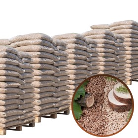Pellet Fir Beech MIX 5 Pallets of 70 bags of 15Kg (350 bags) HotStar 100% certified A1 pure natural wood CROATIA