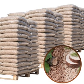 Pellet Fir Beech MIX 3 Pallets of 70 bags of 15Kg (210 bags) HotStar 100% certified A1 pure natural wood CROATIA