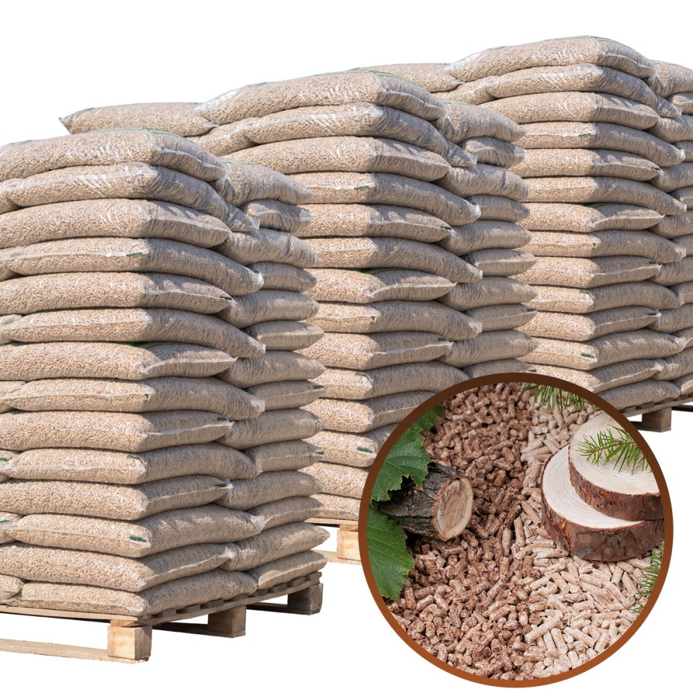 Pellet Fir Beech MIX 3 Pallets of 70 bags of 15Kg (210 bags) HotStar 100% certified A1 pure natural wood CROATIA