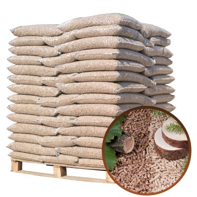 Pellet Fir Beech MIX Pallet of 70 bags of 15Kg HotStar 100% certified A1 pure natural wood CROATIA