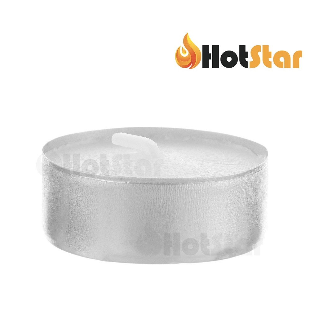 HotStar Tealight Unscented Candles 4h 1Pcs White