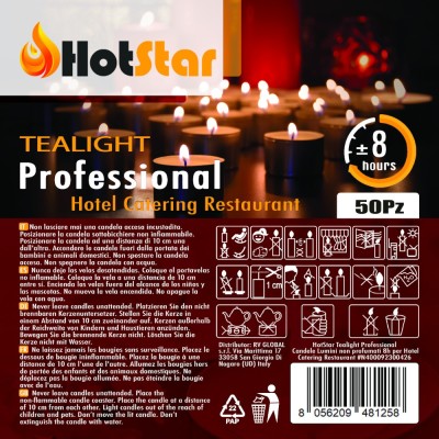 HotStar Professional Tealight Unscented Candles 8h 50Pcs White