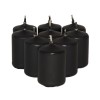 HotStar Scented Candles Sandalwood 9 Pcs Pillar Burning 6 Hours 35x50 mm Black color