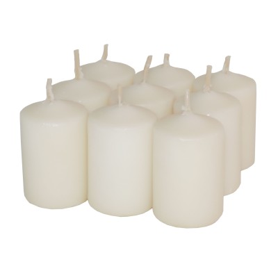 HotStar Scented Candles Vanilla 9 Pcs Pillar Duration 6 Hours 35x50 mm Vanilla color