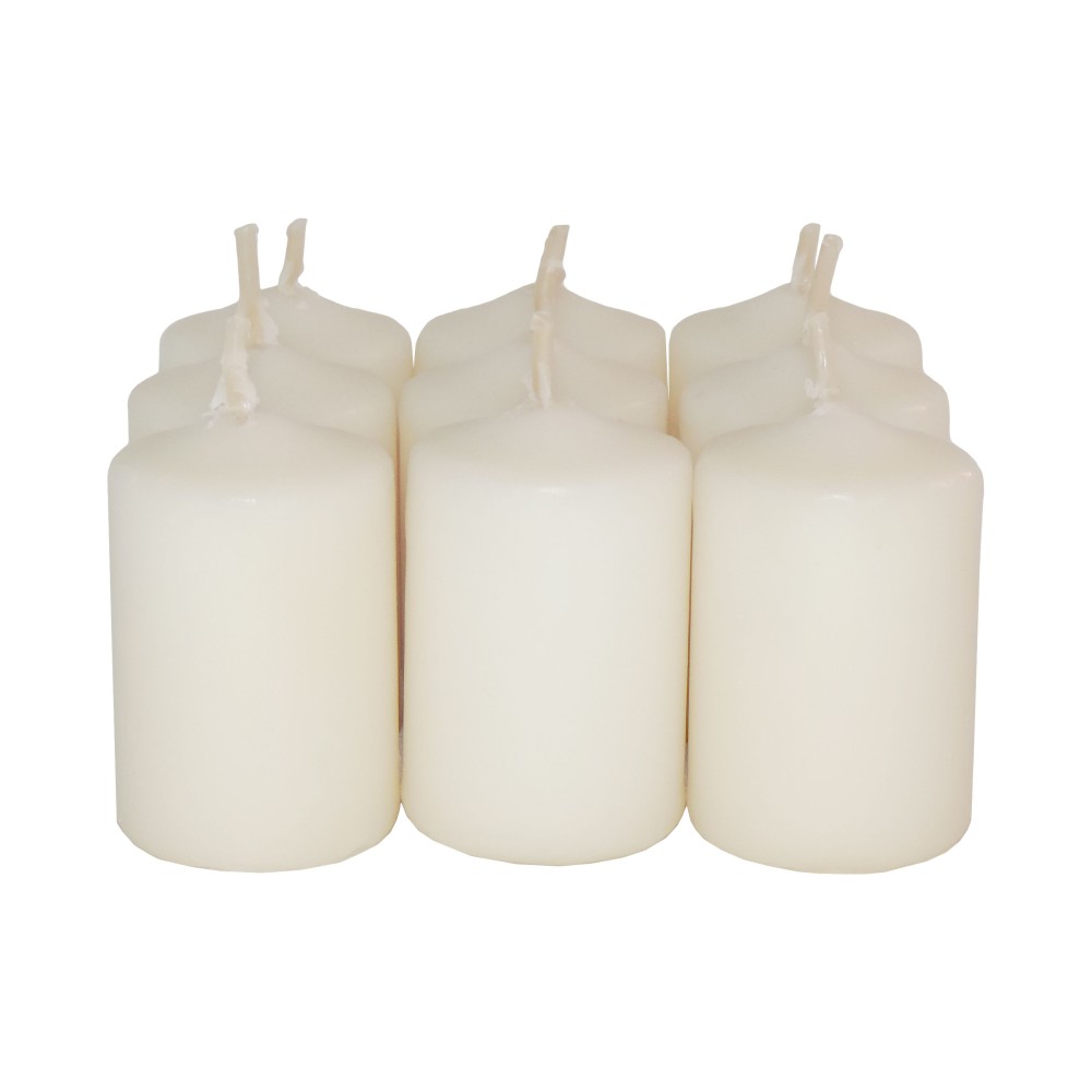 HotStar Scented Candles Vanilla 9 Pcs Pillar Duration 6 Hours 35x50 mm Vanilla color
