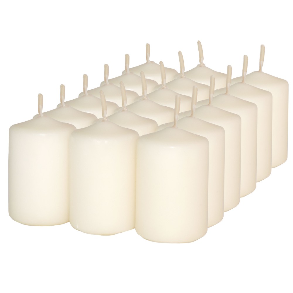 HotStar Scented Candles Vanilla 18 Pcs Pillar Duration 6 Hours 35x50 mm Vanilla color