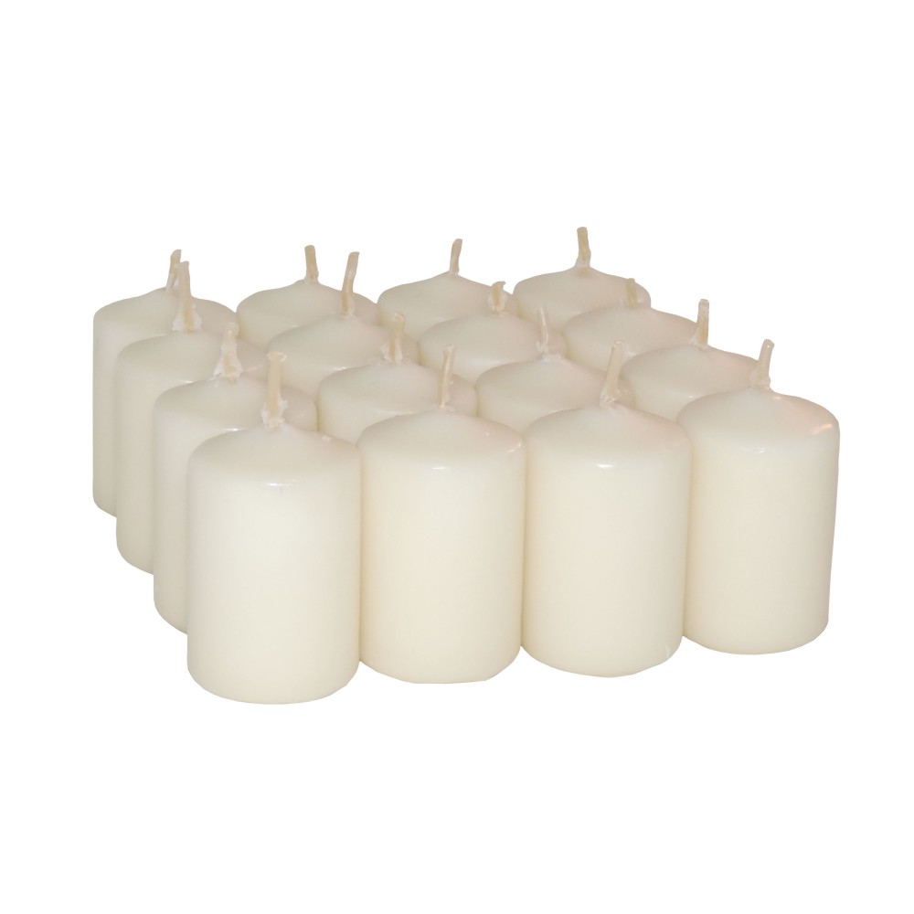 HotStar Scented Candles Vanilla 16 Pcs Pillar Duration 6 Hours 35x50 mm Vanilla color