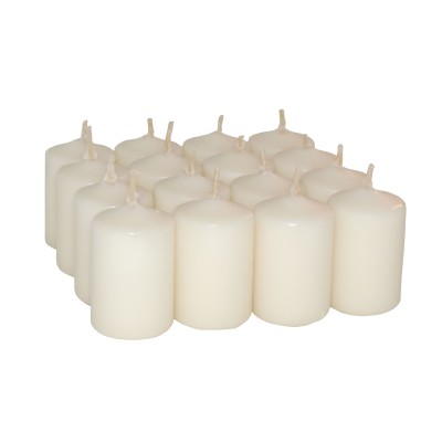 HotStar Scented Candles Vanilla 16 Pcs Pillar Duration 6 Hours 35x50 mm Vanilla color