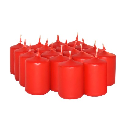 HotStar Scented Candles Strawberry 18 Pcs Pillar Duration 6 Hours 35x50 mm Strawberry color